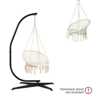 Кресло-гамак в скандинавском стиле с кисточками, Мечтательное круглое подвесное кресло, качели из хлопчатобумажной веревки и макраме