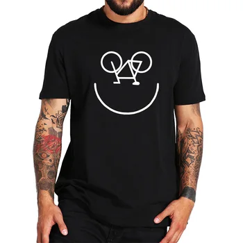Крутая футболка с рисунком велосипеда, Креативный дизайн, Графические подарки, Топы с коротким рукавом, Футболка европейского размера, высококачественная футболка из 100% хлопка