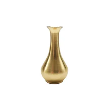 Латунная ваза из золотого металла Антикварная ваза Элегантный Маленький цветок для домашнего офиса, гостиной, настольная декоративная