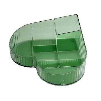 Легко моющийся косметический контейнер Пластиковая коробка для хранения косметики Love Heart, органайзер для макияжа с несколькими отделениями для ванной комнаты