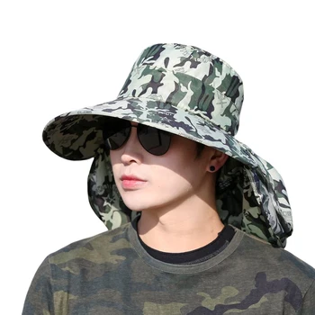 Летние Солнцезащитные шляпы Открытый Охотничий Рыболовный Колпак Защита от ультрафиолета Дышащая Сетка Панама Камуфляж Пешие Прогулки Альпинистские кепки
