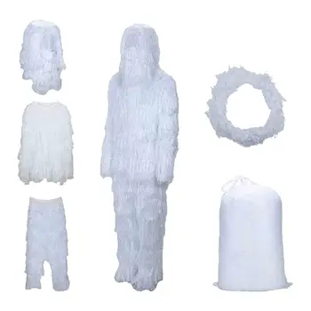 Маскировочный костюм Снежная маскировочная одежда Комплект униформы для косплея Охотничий костюм