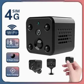 Мини-Камера 4G SIM-карты С Батареей 2000 мАч, 2-Мегапиксельная Видеозапись, ИК-Камера Ночного Видения, Видеонаблюдение, Микрокамера CCTV, IP-Камера