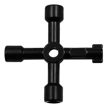 Многофункциональный 4-х сторонний универсальный треугольный ключ с крестообразным ключом-сантехник для газовых шкафов электросчетчиков, вытяжных радиаторов