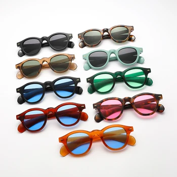 Модные Солнцезащитные очки с овальным леопардовым принтом, Винтажные Очки для рисовых ногтей, Мужские И женские Универсальные солнцезащитные очки в вогнутом стиле