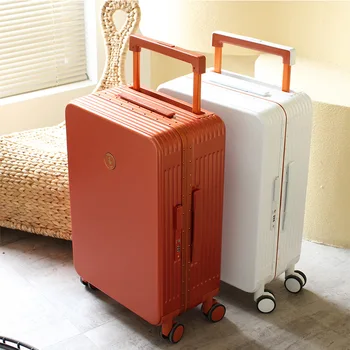 Модный чемодан на широкой тележке с универсальным бесшумным колесом, новый кейс для пароля для багажной кабины на колесиках