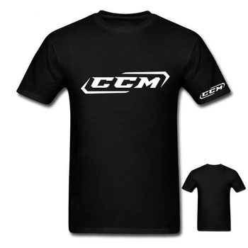 Мужская футболка CCM с коротким рукавом, хлопковые футболки с логотипом CCM, топы, мужские забавные футболки