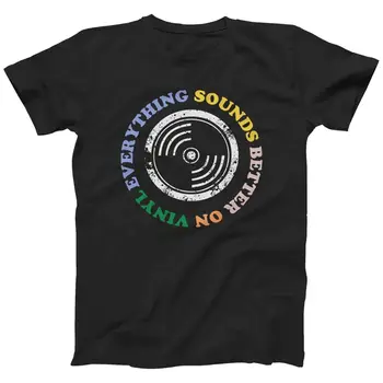 Мужская футболка для любителей виниловой музыки с надписью Vinyl Lover Music, S-5XL