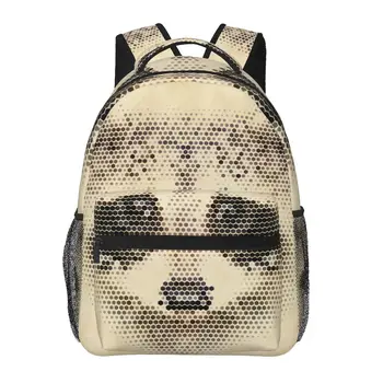 Мужской женский рюкзак, винтажный школьный рюкзак с геометрическим рисунком енота для женщин, мужская модная сумка 2023, Студенческий рюкзак