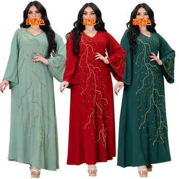 Мусульманское платье-абайя Hot Diamond, Абайи свободного кроя для женщин, однотонное женское платье для Ближнего Востока, Саудовская Аравия