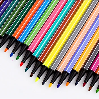 Набор из 12 Цветных маркеров, школьные принадлежности для рисования, канцелярские принадлежности для рисования Манги, акварельные ручки
