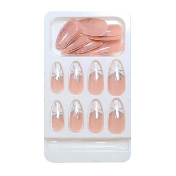 Накладные ногти Halloween Nude Almond Прочные и никогда не расслаивающиеся Комфортные Накладные ногти для ежедневного ношения и вечеринок