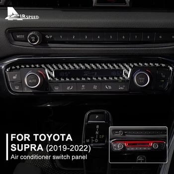 Наклейка из настоящего углеродного волокна для Toyota Supra GR A90 A91 MK5 2019 2020 2021 2022 Аксессуары для панели переключения кондиционера автомобиля