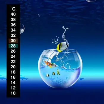 Наклейка с аквариумным термометром, Чувствительная к температуре Наклейка для измерения температуры, Наклейка с температурой в аквариуме