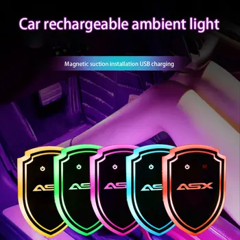 Наклейки с эмблемой автомобильного щита С красочной атмосферной Подсветкой для Mitsubishi ASX Аксессуары Для Стайлинга автомобилей