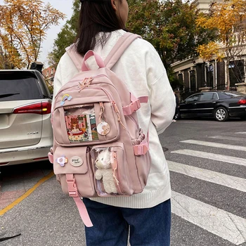 Нейлоновый школьный рюкзак большой вместимости Для широкого применения, женский рюкзак, школьная сумка