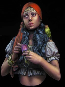Новая Разобранная 1/10 древняя женщина с бюстом в виде цветка, Фигурка из Смолы, Неокрашенный Модельный Комплект