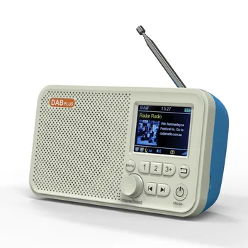 Новое цифровое радио DAB с цветным экраном 2,4 дюйма с поддержкой Bluetooth и TF-карты для воспроизведения MP3, встроенный аккумулятор, басы, антенна