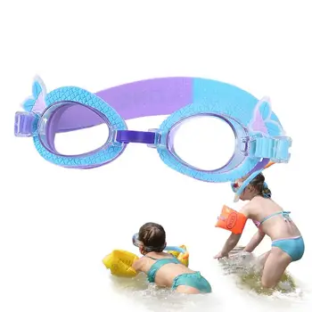 Новые водонепроницаемые детские очки для плавания, милые очки для плавания для детей, регулируемый ремешок, силиконовые Мультяшные зеркальные очки
