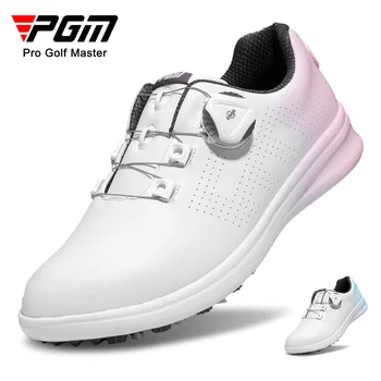 Новые женские кроссовки для гольфа PGM, кроссовки с градиентным дизайном, трендовые кроссовки Joker, водонепроницаемые поли-уретановые туфли.