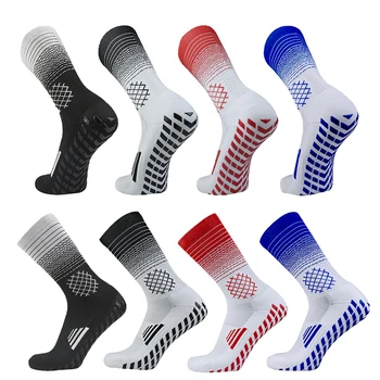Новые квадратные силиконовые нескользящие футбольные носки, нескользящие футбольные велосипедные спортивные носки, мужские термоноски EU38-44
