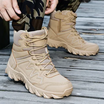 Новые тактические ботинки, мужские военно-спортивные тренировочные ботинки, уличная альпинистская походная обувь, мужская боевая обувь для пустыни 39-46 размера