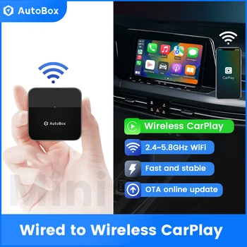 Новый Беспроводной Адаптер CarPlay AutoBox Carplay Box Plug & Play Spotify Auto для Audi Porsche Volkswagen Volvo Ford IOS15 GPS WIFI
