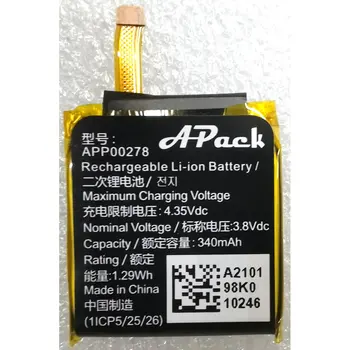 Новый оригинальный APACK APP00278 Сменный Аккумулятор для смарт-часов 3,8 В 340 мАч 1ICP5/25/26