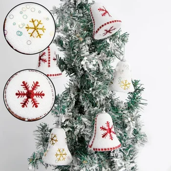 Новый Рождественский Снежный колокольчик, подвеска, макет рождественской сцены, подвеска из Рождественской елки, подвеска из стереопластового колокольчика