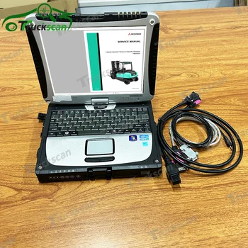 Ноутбук CF19 с кабелем для MITSUBISHI Diagnosis 16A68-00500 для инструмента диагностики вилочного погрузчика CAT