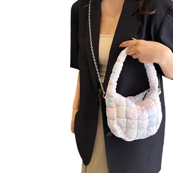 Облачная плиссированная сумка Модная универсальная сумка через плечо с завязками Водонепроницаемые износостойкие сумки из ниток для дам Бесплатная доставка