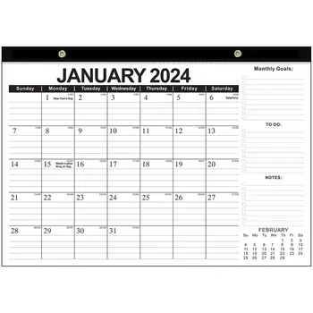 Органайзер для повестки дня на 2024 год, Большой настенный календарь, планировщик расписания, планирование времени, планировщик повестки дня, списки дел на 18 месяцев