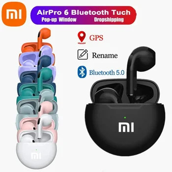 Оригинальные беспроводные Bluetooth-наушники Xiaomi Air Pro 6 TWS Mini Pods Earbuds Earpod Гарнитура для Android IOS с микрофоном