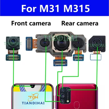 Оригинальные Запчасти Для Модуля Задней Основной Камеры Samsung Galaxy M31 M315 M315F Задняя Передняя Камера для Селфи С Широким Диапазоном Глубины Гибкий Кабель Запасной