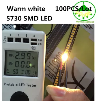 Оригинальный новый 200 шт./лот 5630 SMD LED 5730 Теплых белых диодов низкой и средней мощности 0,5 Вт 45-60LM 6000-6500 K 3000-3200 k 150MA 5730 LED