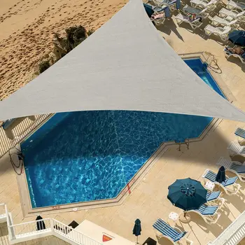 Открытый четырехугольный треугольный навес из ткани для навеса от солнца, внутренний двор плавательного бассейна из водонепроницаемой и солнцезащитной ткани для навеса от солнца