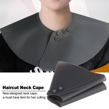 Парикмахерская Накидка для стрижки шеи с воротником-накидкой, водонепроницаемый силиконовый Парикмахерский щит для окрашивания волос с магнитной пряжкой
