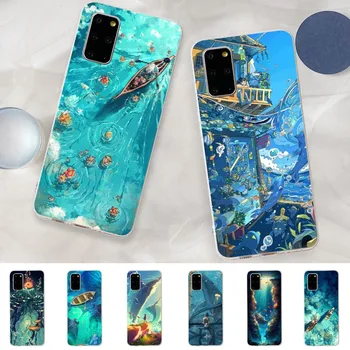 Пейзаж С Плавающим Океанским дельфином Чехол для телефона Samsung S21 A10 для Redmi Note 7 9 для Huawei P30Pro Honor 8X 10i Чехол
