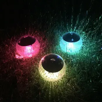 Плавающий пруд на солнечных батареях Садовый бассейн Изменяющая цвет Светодиодная лампа Декор водяного насоса для бассейна и пруда Наружное освещение