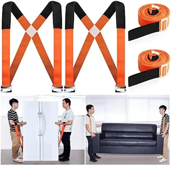 Подвижные ремни Оранжевая система подъема и перемещения плеча для 2 человек для переноски бытовой техники мебели матрасов или тяжелых предметов