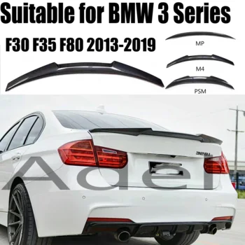 Подходит для BMW 3 серии M3 F30 F35 F80 M4 2012-2018 Спойлер в стиле ABS, багажное отделение с фиксированным крылом, задний комплект, карбоновое волокно