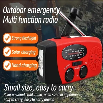 Портативное Солнечное радио Для предотвращения стихийных бедствий, Многофункциональное Аварийное Ручное радио для выработки электроэнергии, Наружное FM-Солнечное радио