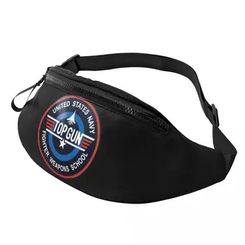 Поясная сумка для истребителей ВВС Top Gun, изготовленная по индивидуальному заказу из пленки Maverick, поясная сумка через плечо для езды на велосипеде, кемпинга, телефона и денег.