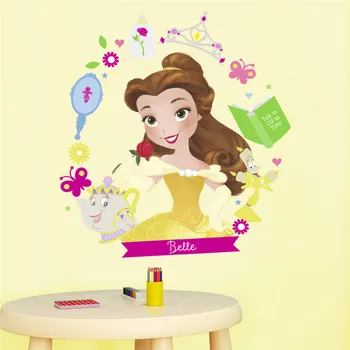 Прекрасный мультфильм Принцесса Корона Наклейка на стену для детской комнаты Украшение детской спальни Наклейки для девочек Наклейки на плакат Фреска