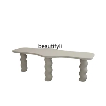 Простой стол из массива дерева специальной формы, креативный стол, Модный компьютерный стол неправильной формы, верстак