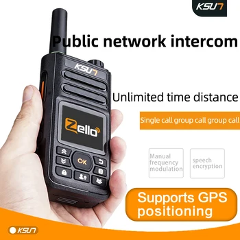 Профессиональная портативная рация PTT Zello, 4G Sim-карта, Сеть Wi-Fi, Радио для мобильного телефона, Большая дальность действия, 100 Миль, GPS, KEL-ZL18