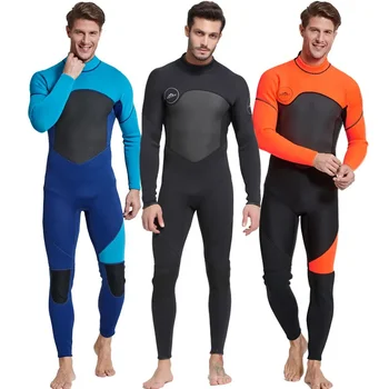 Профессиональный 3 мм неопреновый водолазный костюм, Неопреновый мужской гидрокостюм с длинными рукавами, сохраняющий тепло всего тела, гидрокостюм для серфинга, плавания, сноркелинга, купальники