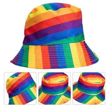 Радужная панама Pride, парад моли, пляжные солнцезащитные шляпы, женские уличные головные уборы с плоским верхом, летние детские солнцезащитные очки с защитой от ультрафиолета