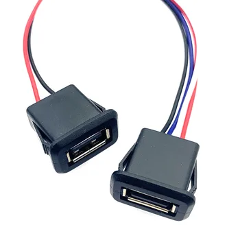 Разъем Питания От USB 2,0 До PH2.0 С Разъемом-Розеткой 2/4Pin Черный Разъем Для Зарядки Линии Передачи Данных DIY Запчасти Гнездо Зарядного Устройства С Кабельным Байонетом
