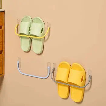 Регулируемая подставка для обуви, Влагостойкие настенные тапочки, Вешалка для хранения кроссовок для прихожей, спальни, ванной комнаты в общежитии